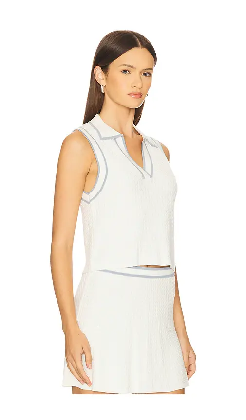 Lovers and Friends Pheby Cable Polo Vest | Thumbnail 2 Lovers and Friends Pheby Cable Polo Vest | Thumbnail 2