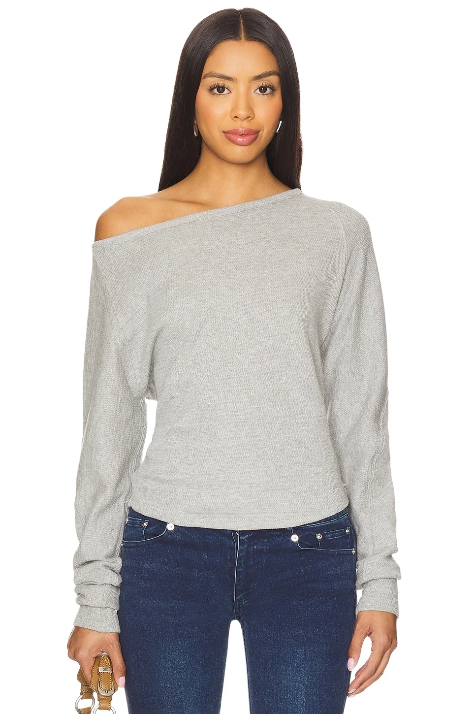 Free People x We The Free Jess Long Sleeve In Heather Grey