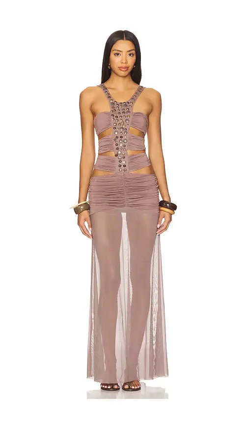 Jaded London Hadassa Hand-Beaded Maxi Dress | Image 1 Jaded London Hadassa Hand-Beaded Maxi Dress | Image 1