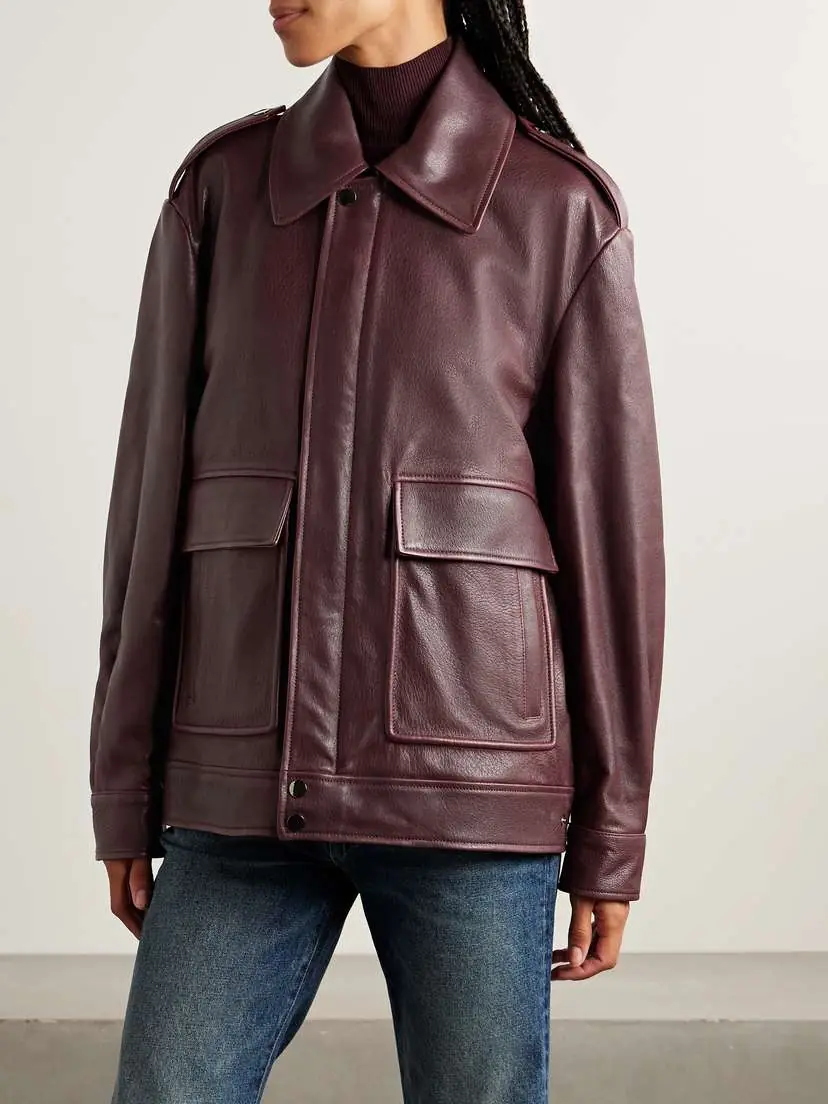 Nour Hammour Drey Leather Jacket | Thumbnail 3
