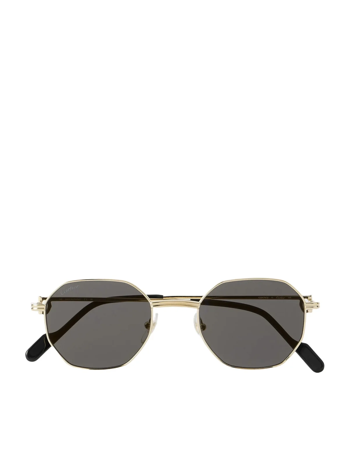 Cartier Eyewear Première De Cartier Hexagon-frame Gold-tone Sunglasses