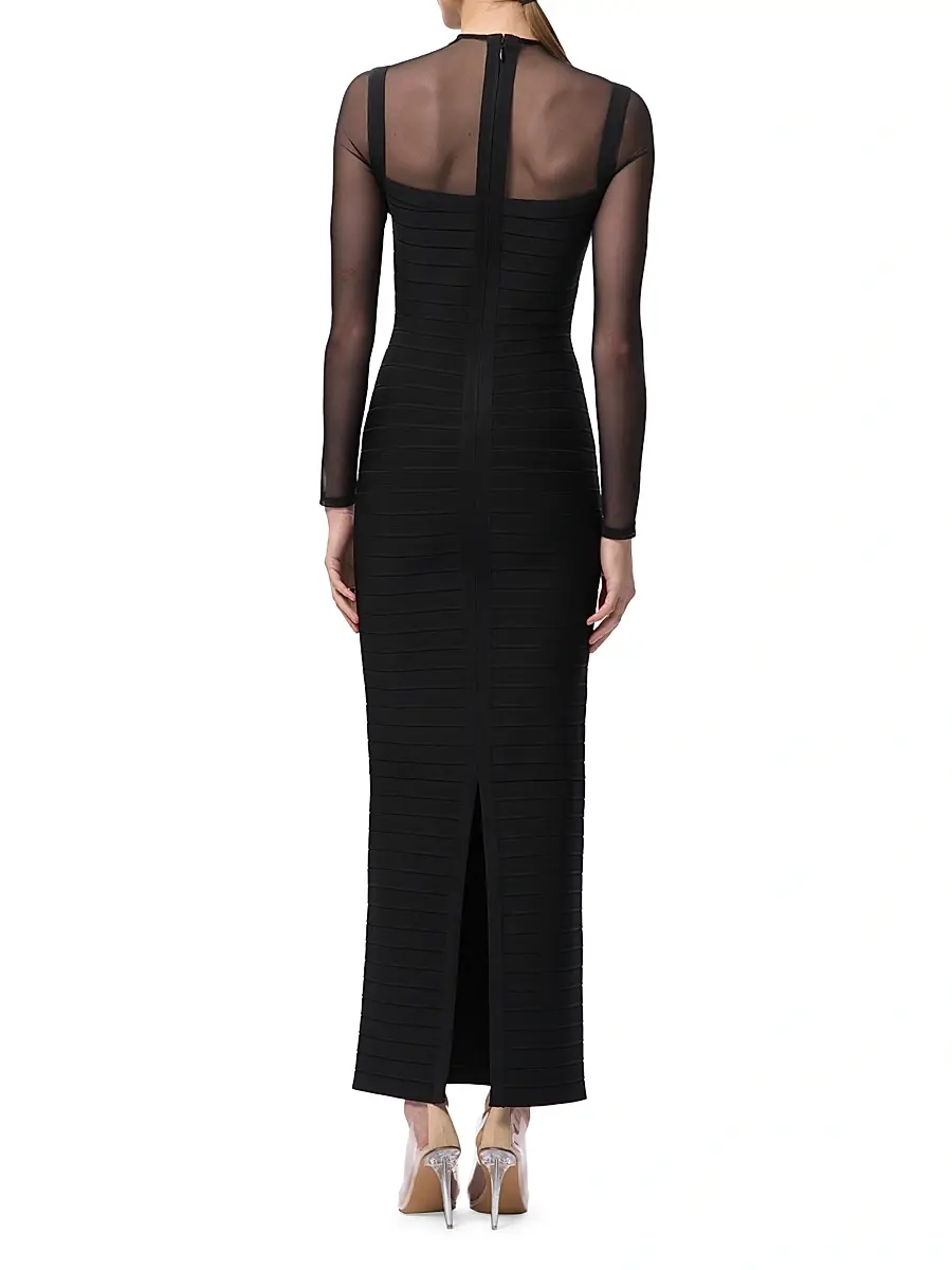 Hervé Léger Women's The Ella Bandage Knit Gown - Black | Thumbnail 4 Hervé Léger Women's The Ella Bandage Knit Gown - Black | Thumbnail 4