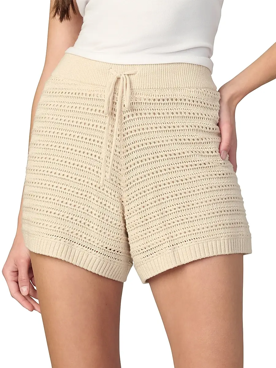 Joe's Jeans Women's The Arlo Cotton-Blend Crochet-Knit Shorts | Thumbnail 3
