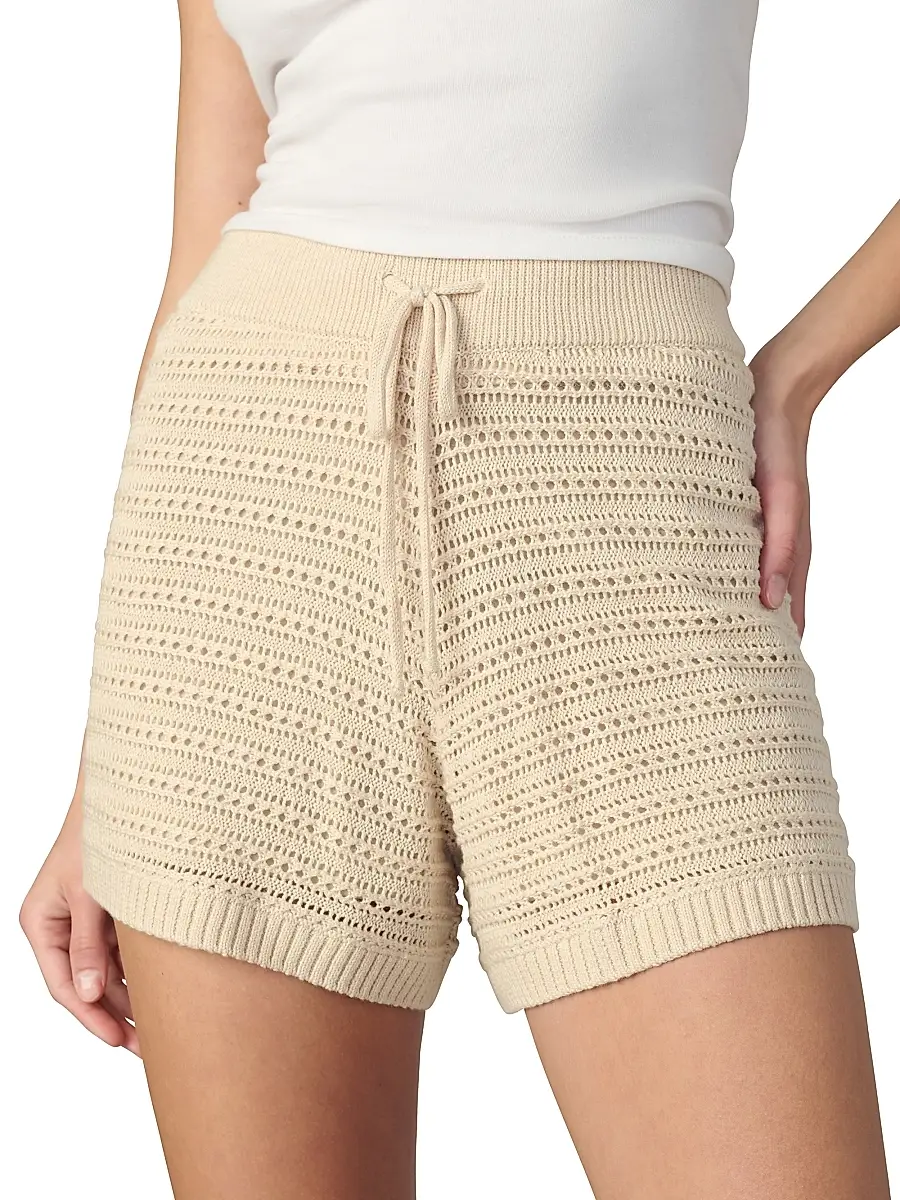 Joe's Jeans Women's The Arlo Cotton-Blend Crochet-Knit Shorts | Thumbnail 6