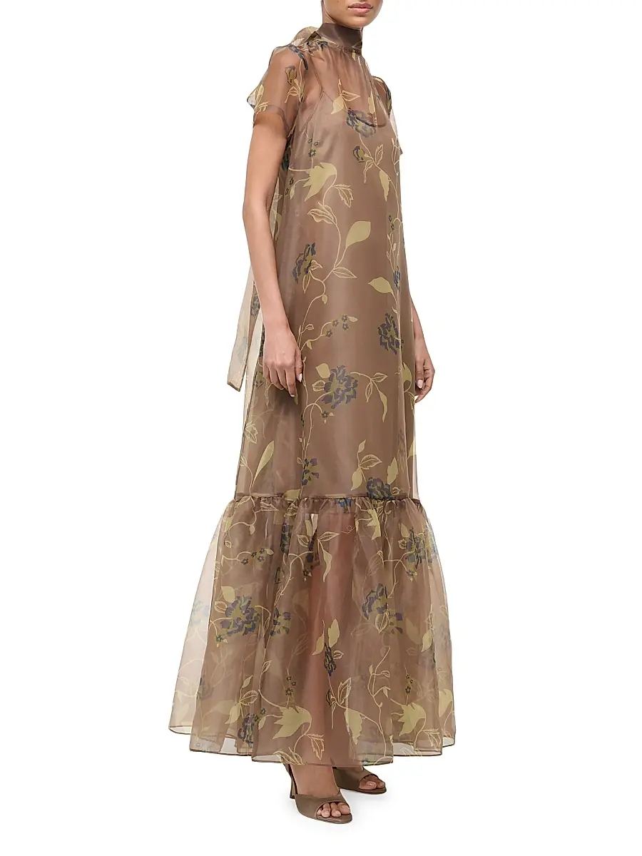 Staud Women's Calluna Floral Organza Gown | Thumbnail 3 Staud Women's Calluna Floral Organza Gown | Thumbnail 3