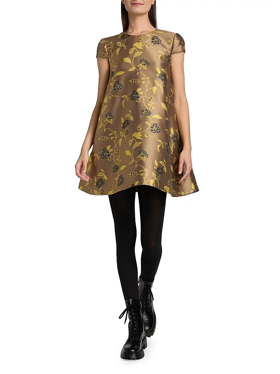 Staud Women's Bailey Floral A-Line Minidress | Thumbnail 2