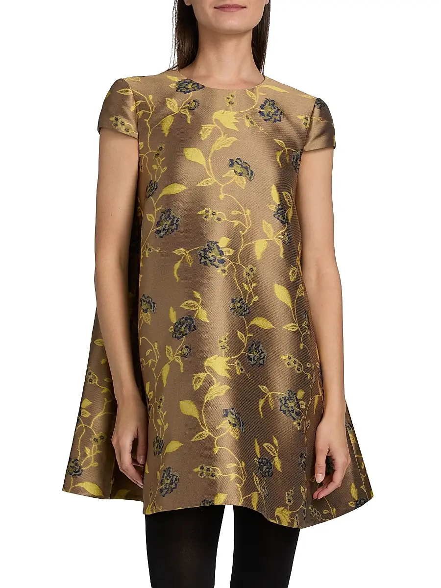 Staud Women's Bailey Floral A-Line Minidress | Thumbnail 3