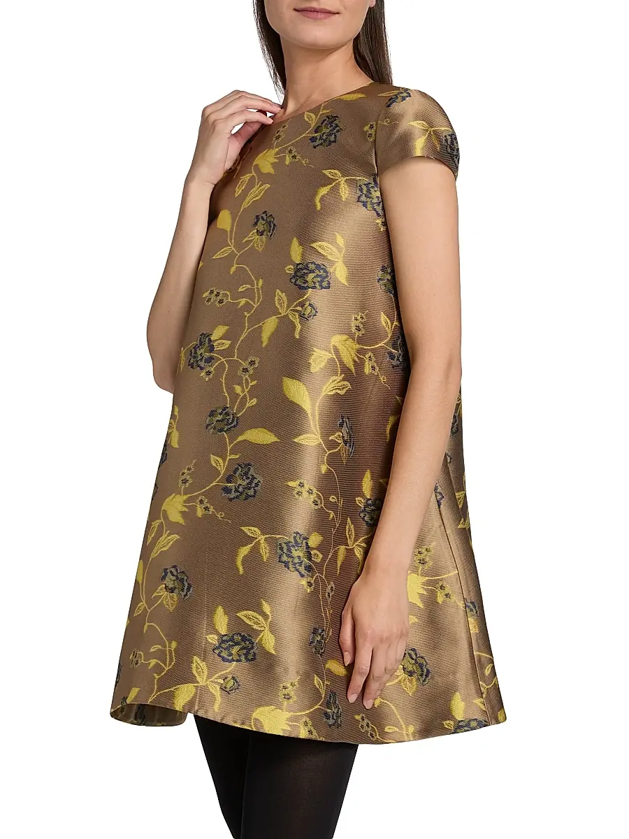 Staud Women's Bailey Floral A-Line Minidress | Thumbnail 4