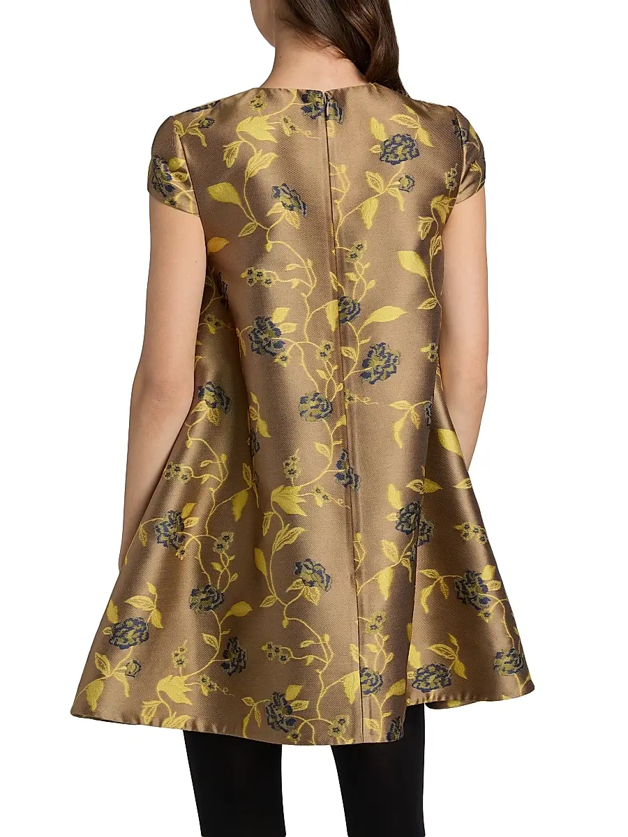 Staud Women's Bailey Floral A-Line Minidress | Thumbnail 5