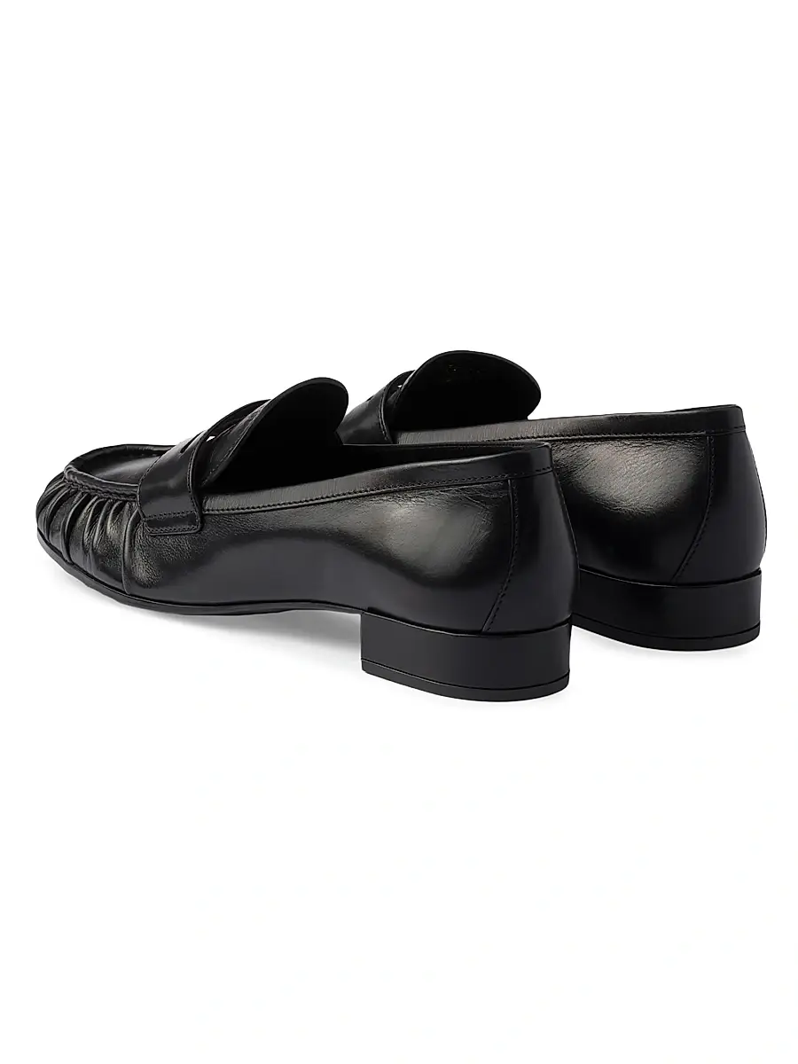 Prada Women's Leather Loafers - Beige Khaki | Thumbnail 3 Prada Women's Leather Loafers - Beige Khaki | Thumbnail 3
