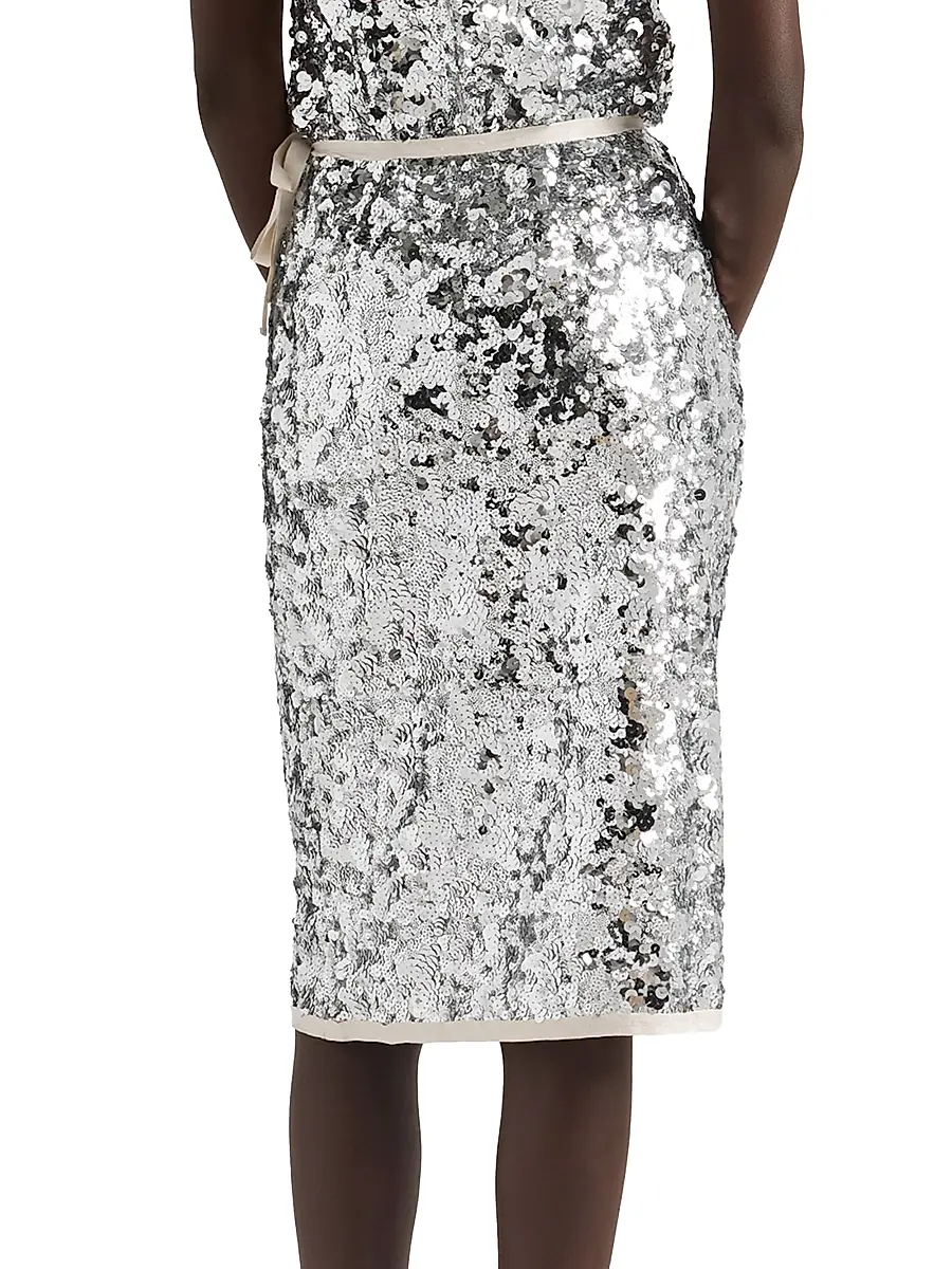 Prada Women's Embroidered Sequin Skirt - Purple | Thumbnail 8 Prada Women's Embroidered Sequin Skirt - Purple | Thumbnail 8