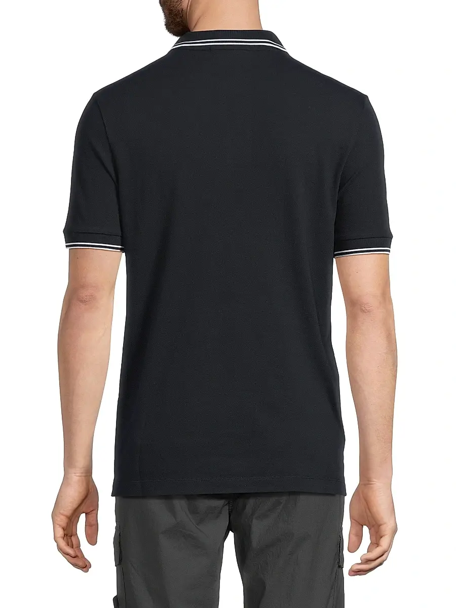 Stone Island Men's Logo Patch Stretch-Cotton Polo Shirt | Thumbnail 5 Stone Island Men's Logo Patch Stretch-Cotton Polo Shirt | Thumbnail 5