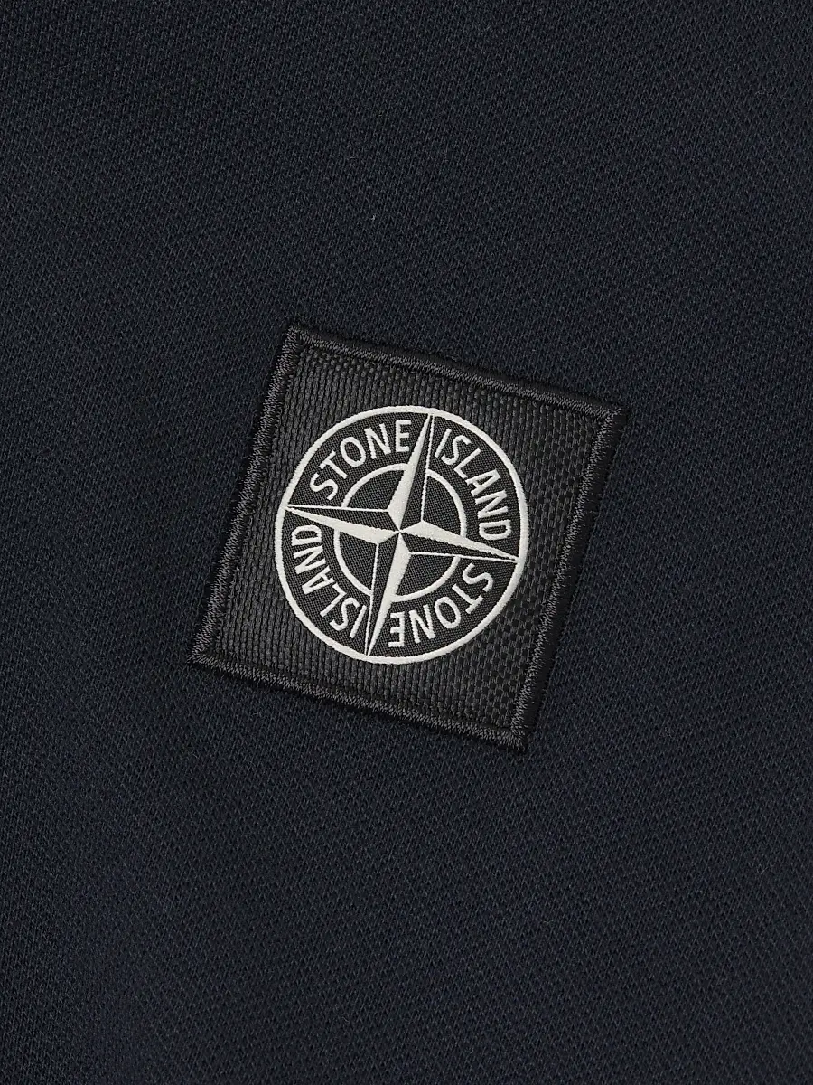 Stone Island Men's Logo Patch Stretch-Cotton Polo Shirt | Thumbnail 6 Stone Island Men's Logo Patch Stretch-Cotton Polo Shirt | Thumbnail 6