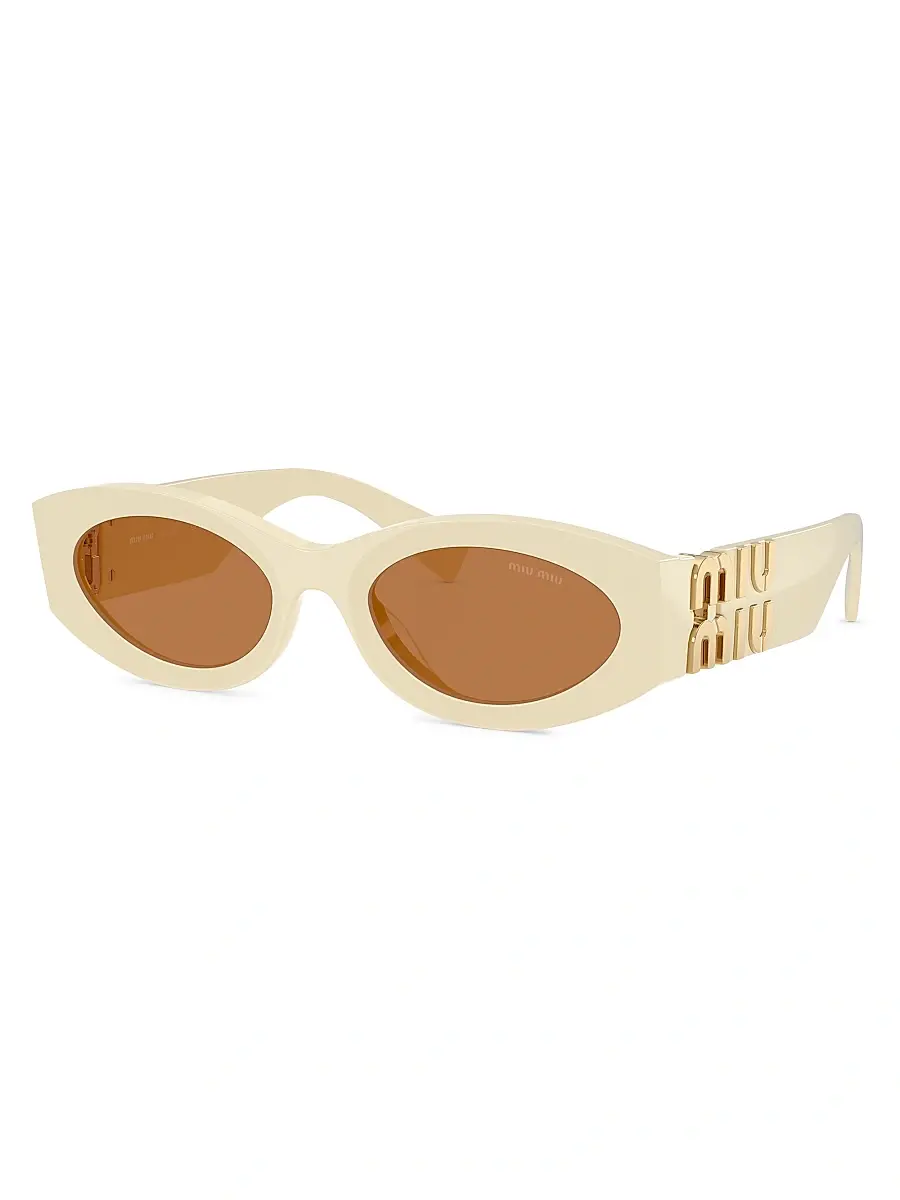 Women's 66MM Aviator Sunglasses - Ivory Brown Women's 66MM Aviator Sunglasses - Ivory Brown