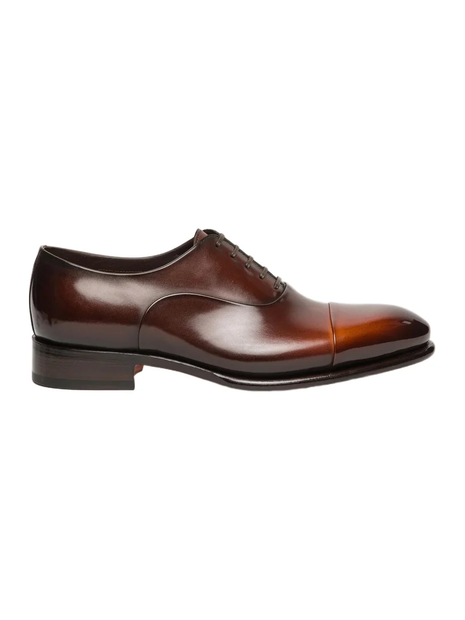 Santoni Men's Carter Cap-Toe Leather Oxfords