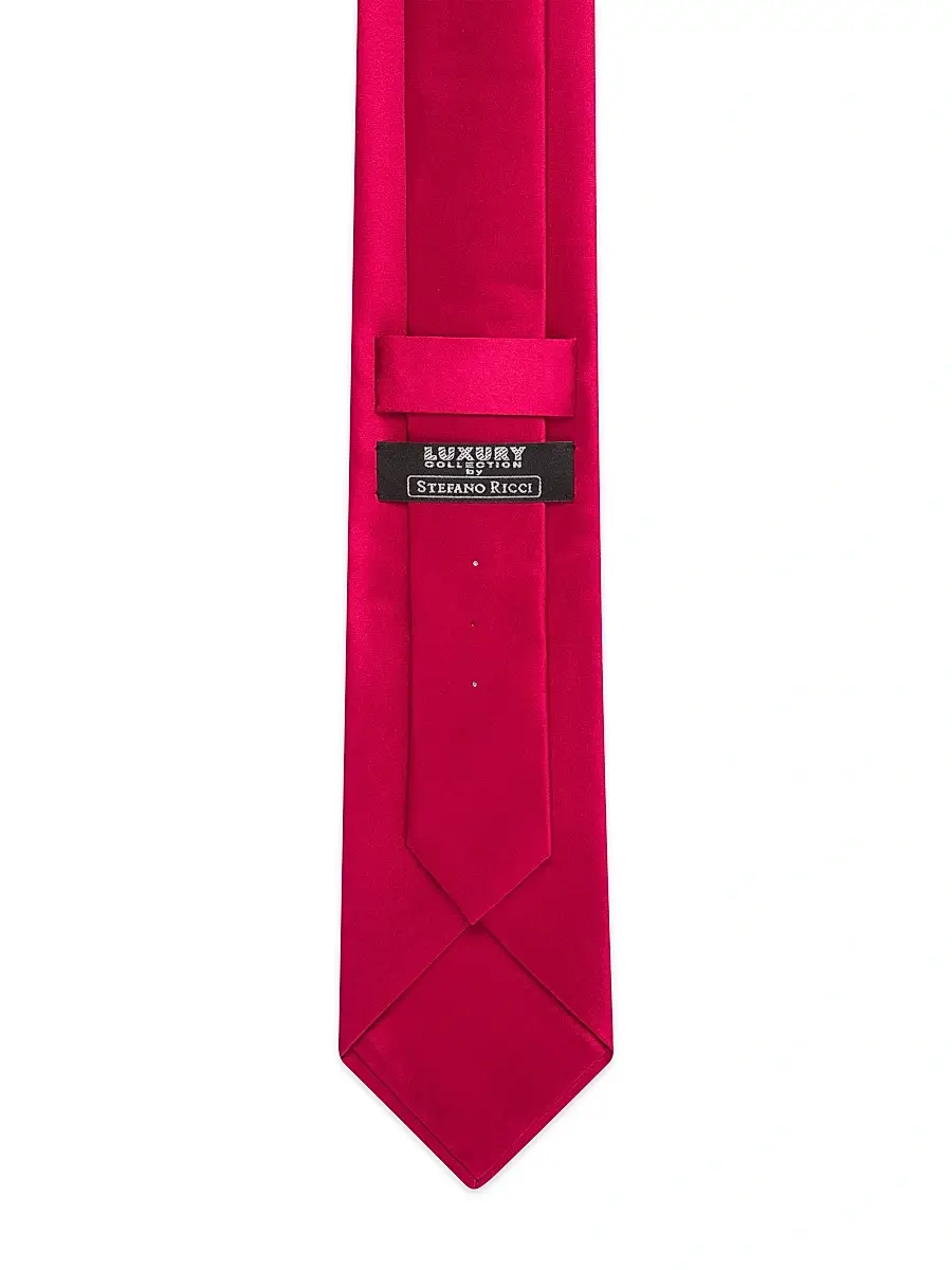 Stefano Ricci Men's Luxury Silk Tie - Bright Red | Thumbnail 3 Stefano Ricci Men's Luxury Silk Tie - Bright Red | Thumbnail 3