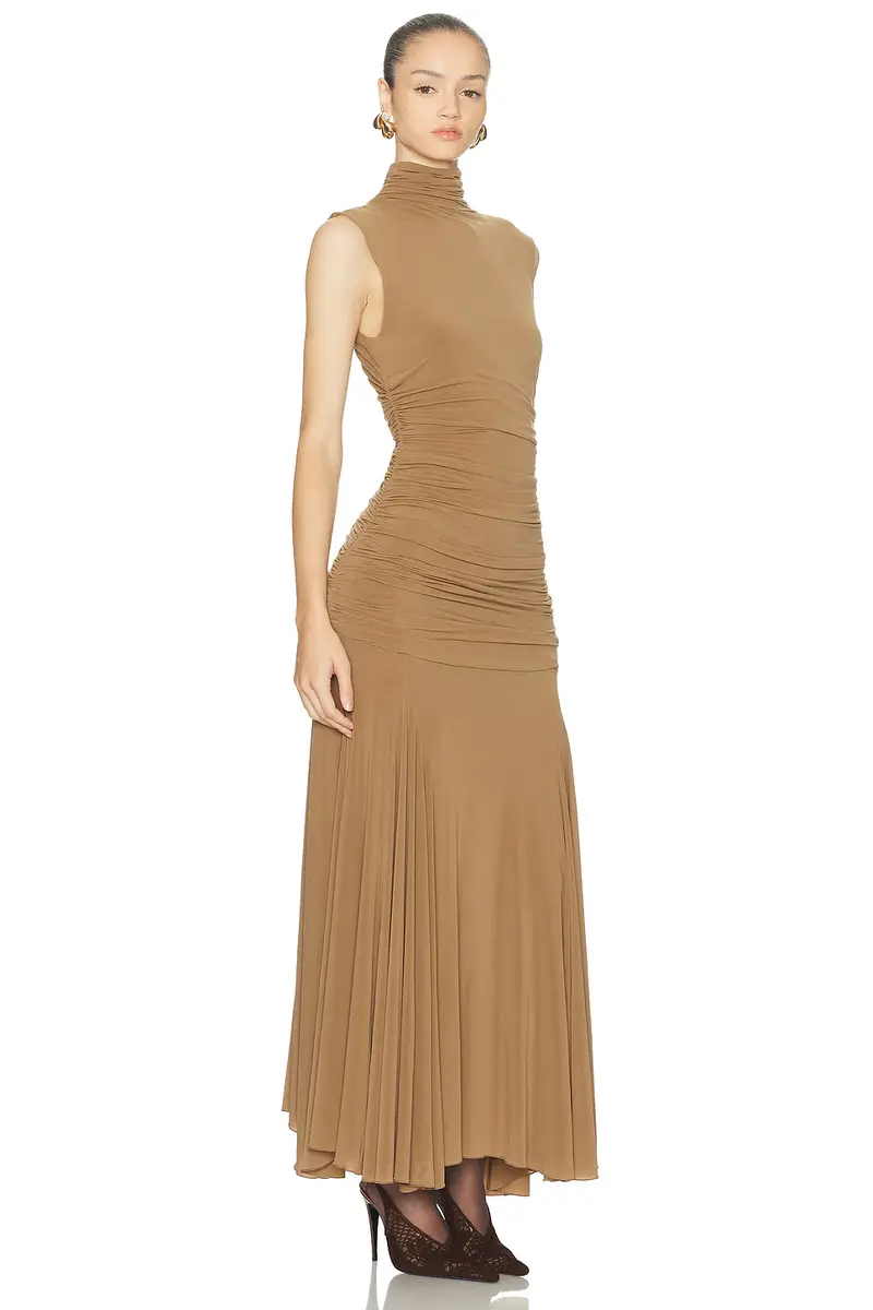 Magda Butrym High Neck Long Dress | Thumbnail 2 Magda Butrym High Neck Long Dress | Thumbnail 2