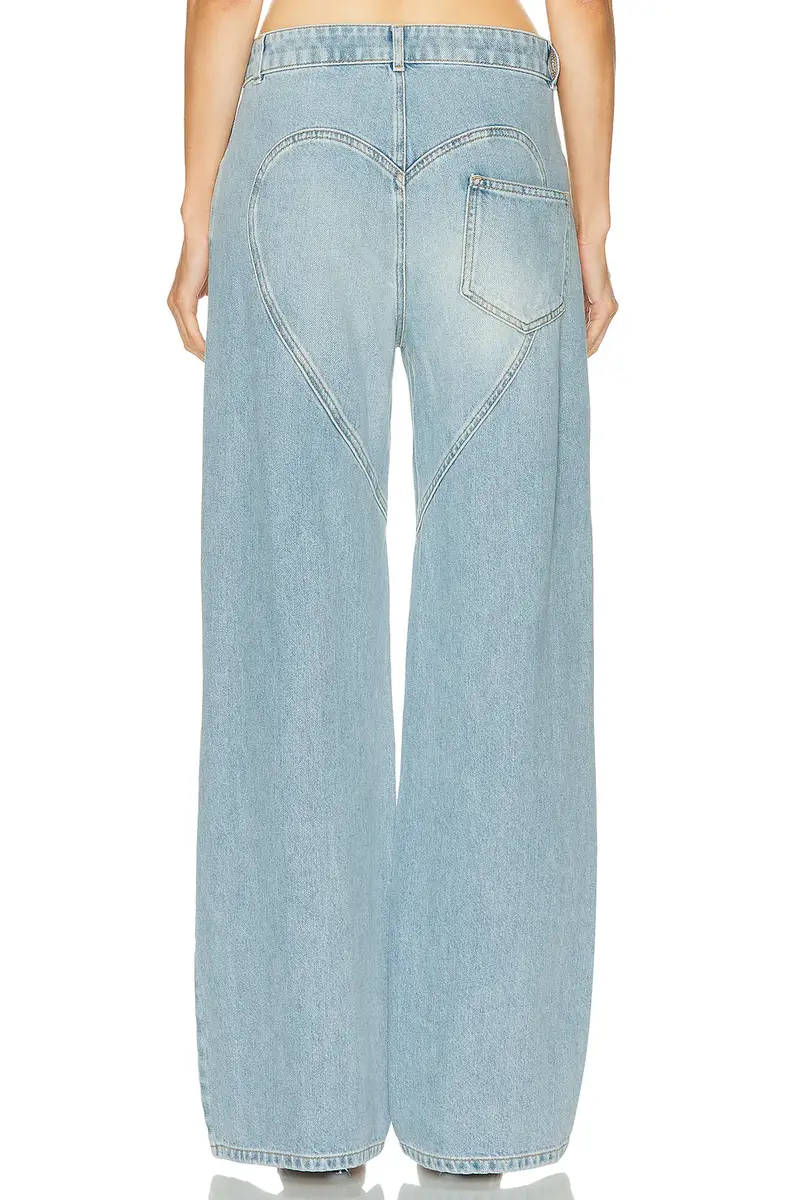 AREA Distressed Crystal Relaxed Slit Jean | Thumbnail 4