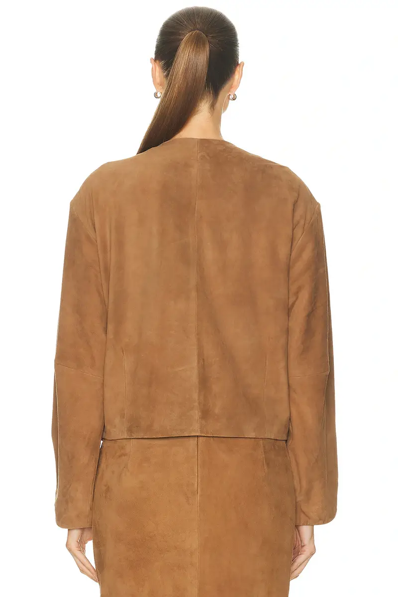 St. Agni Suede Utility Cocoon Bomber Jacket | Thumbnail 3