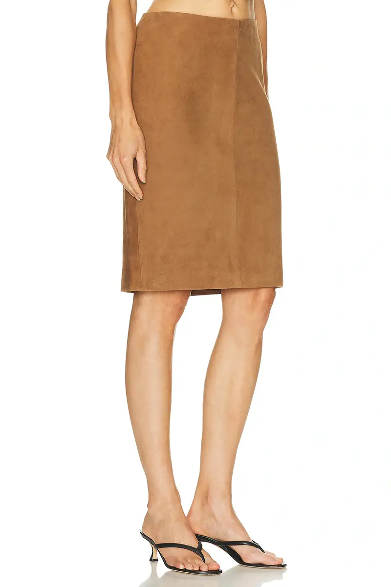 St. Agni Suede Pencil Skirt | Thumbnail 2