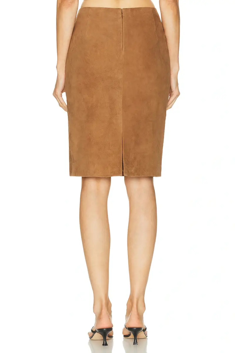 St. Agni Suede Pencil Skirt | Thumbnail 4