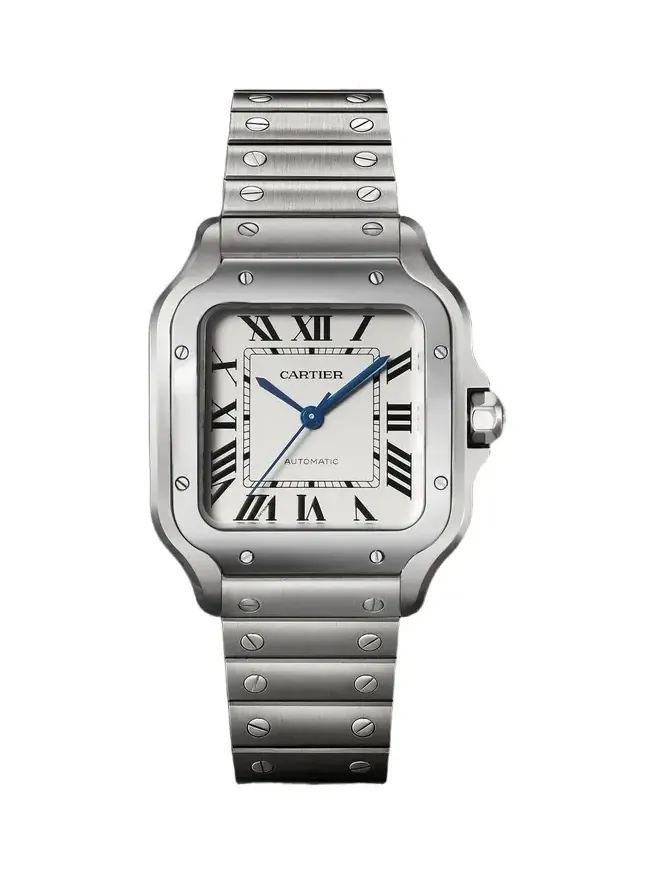 Santos Automatic Medium Stainless Steel Interchangeable Watch, Ref. WSSA0029 - Men Santos Automatic Medium Stainless Steel Interchangeable Watch, Ref. WSSA0029 - Men
