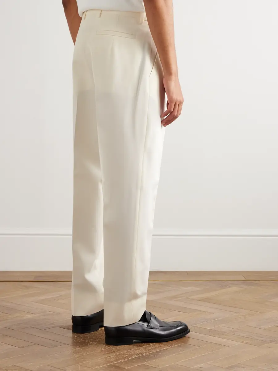 Zegna Straight-Leg Cotton and Wool-Blend Trousers - Men | Thumbnail 4 Zegna Straight-Leg Cotton and Wool-Blend Trousers - Men | Thumbnail 4