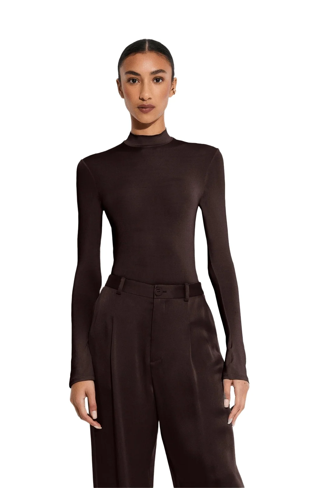 Jersey Mock Neck Bodysuit Jersey Mock Neck Bodysuit