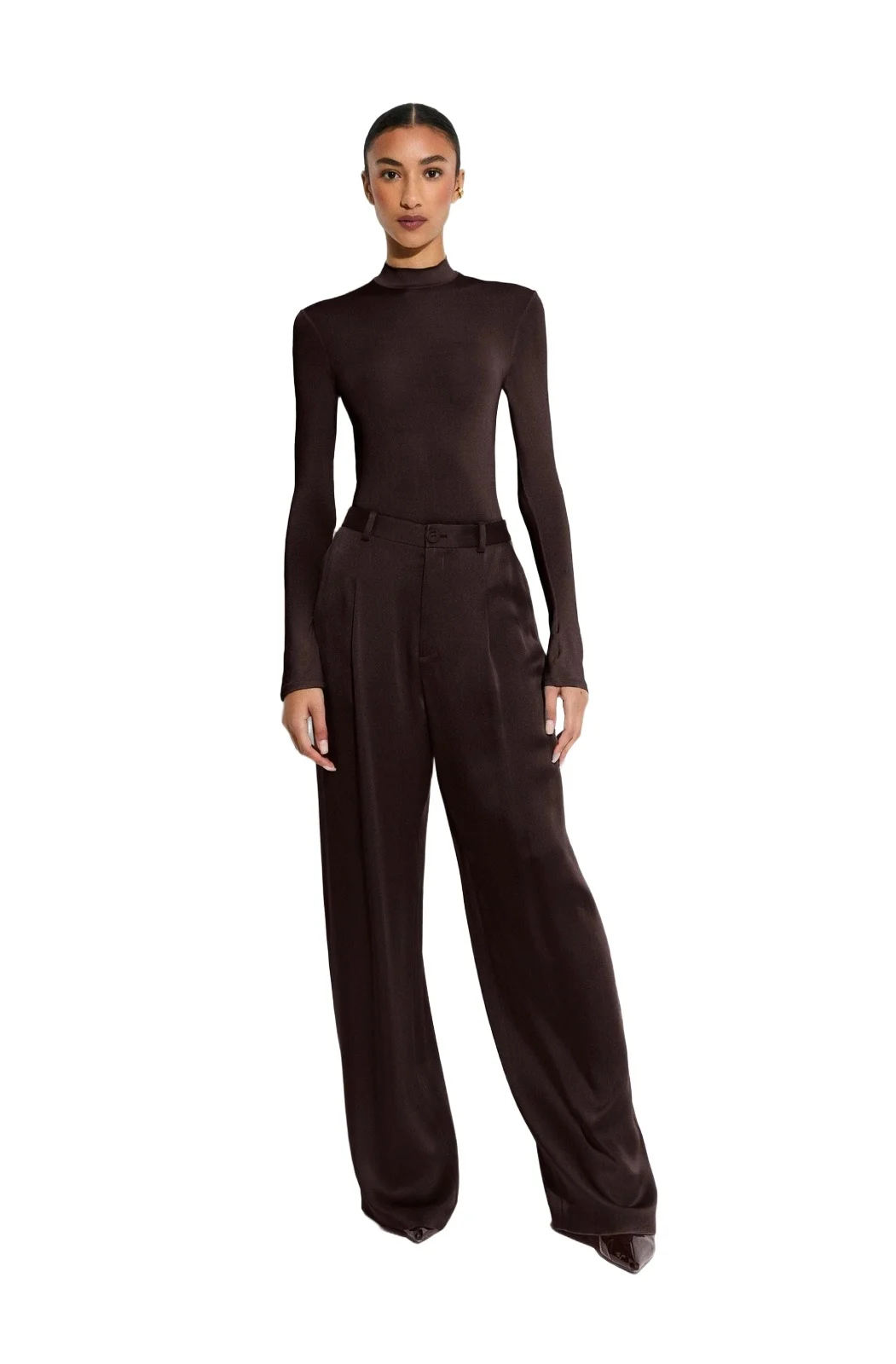 Satin Relaxed Pleated Pant Satin Relaxed Pleated Pant