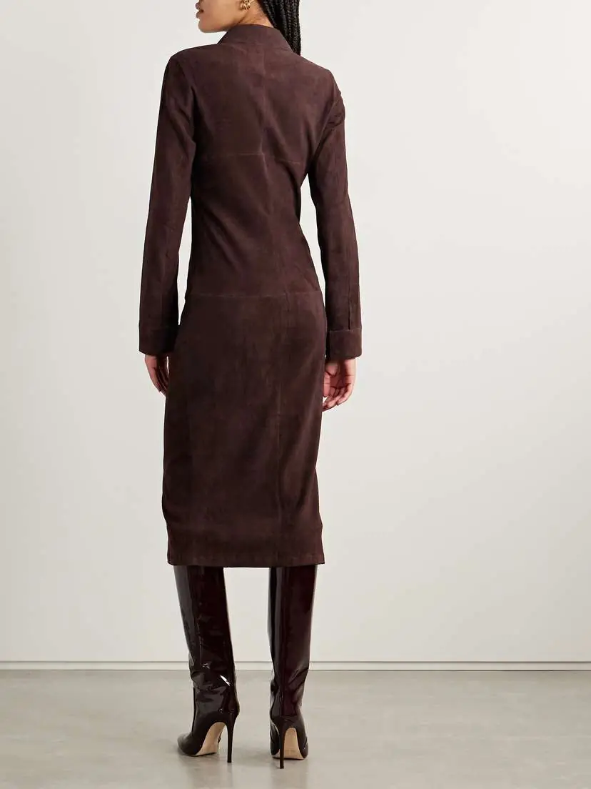 STOULS Becky Suede Midi Shirt Dress | Thumbnail 3 STOULS Becky Suede Midi Shirt Dress | Thumbnail 3