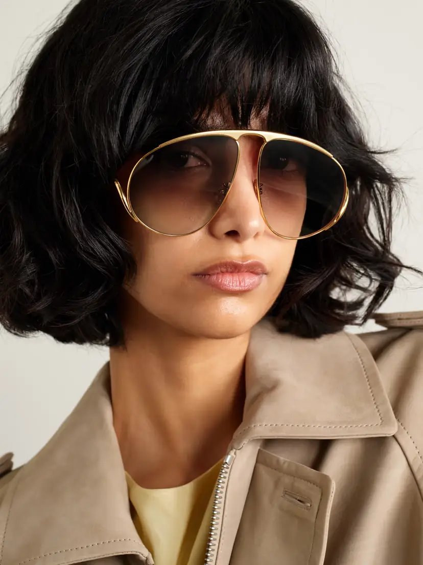 Loewe Aviator-style Gold-tone Sunglasses | Thumbnail 2