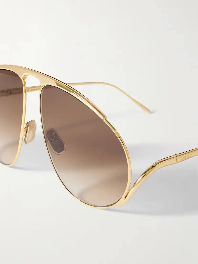 Loewe Aviator-style Gold-tone Sunglasses | Thumbnail 4
