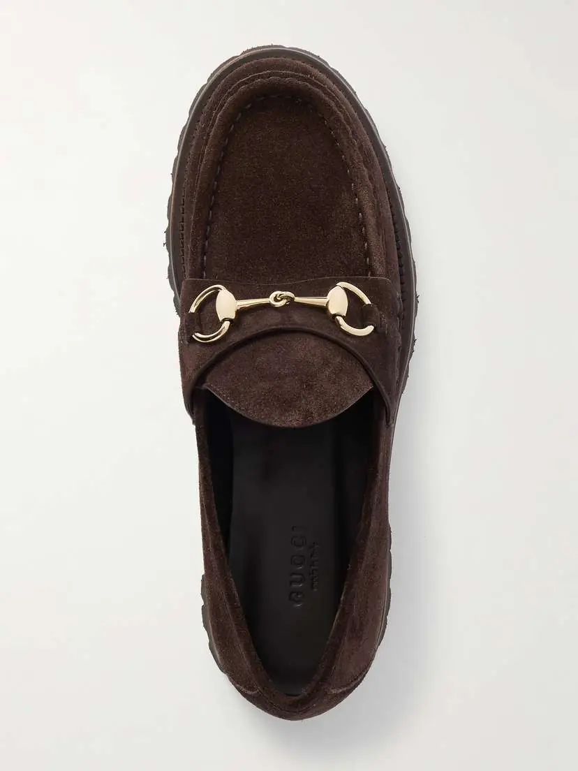 Gucci Sylke Horsebit-detailed Suede Loafers | Thumbnail 5 Gucci Sylke Horsebit-detailed Suede Loafers | Thumbnail 5