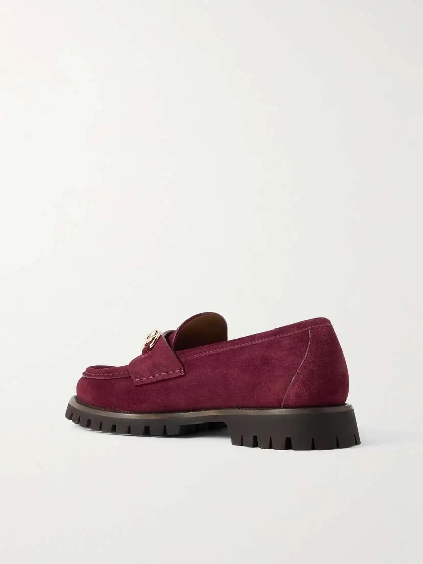 Gucci Sylke Horsebit-detailed Suede Loafers | Thumbnail 3 Gucci Sylke Horsebit-detailed Suede Loafers | Thumbnail 3