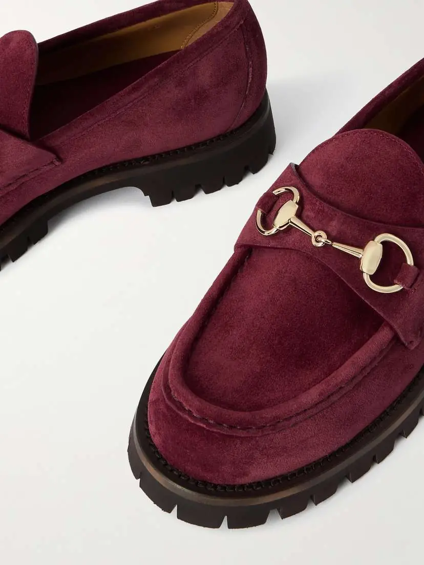 Gucci Sylke Horsebit-detailed Suede Loafers | Thumbnail 4 Gucci Sylke Horsebit-detailed Suede Loafers | Thumbnail 4