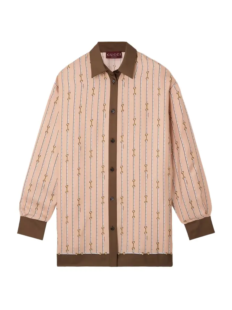 Gucci Striped Silk-twill Shirt