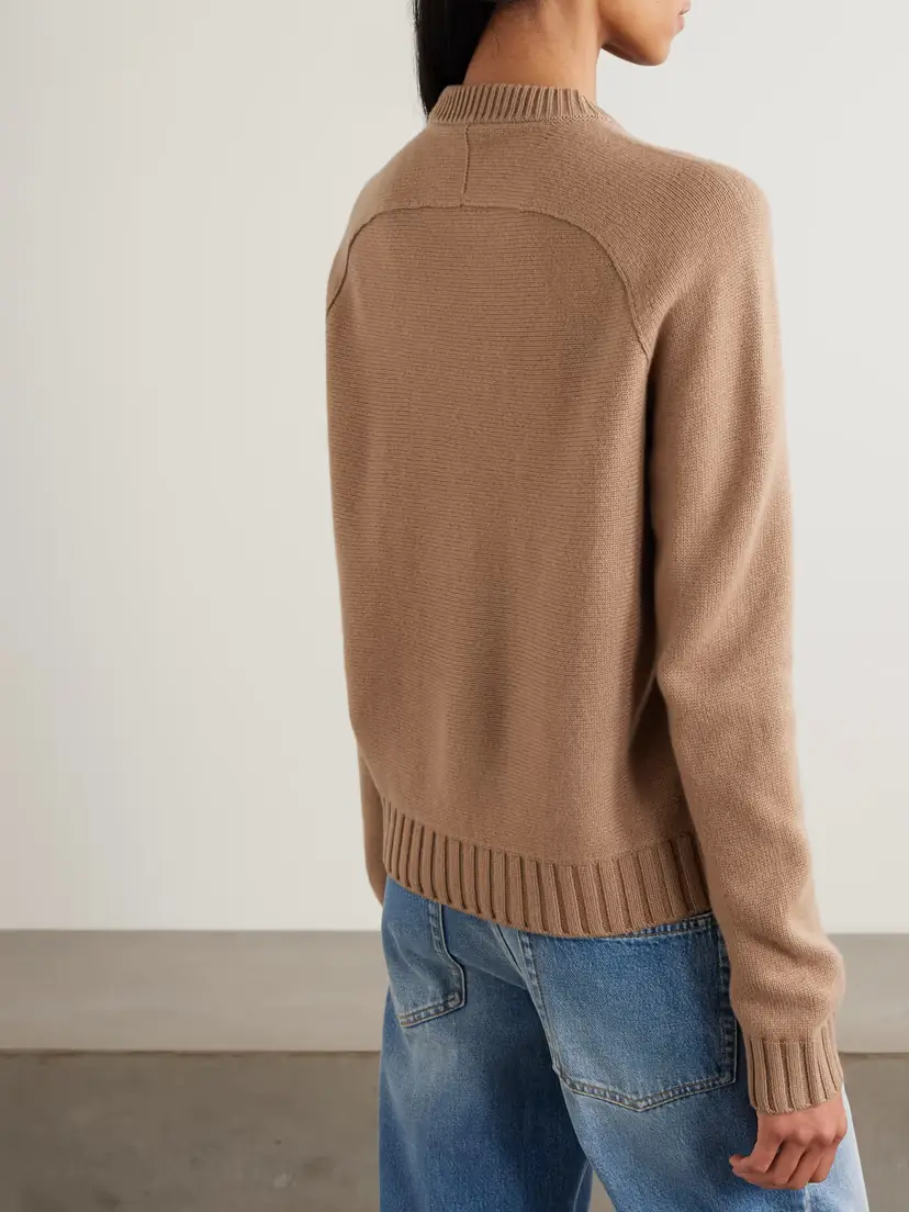 Gucci Horsebit-embellished Leather-trimmed Wool And Cashmere-blend Sweater | Thumbnail 4