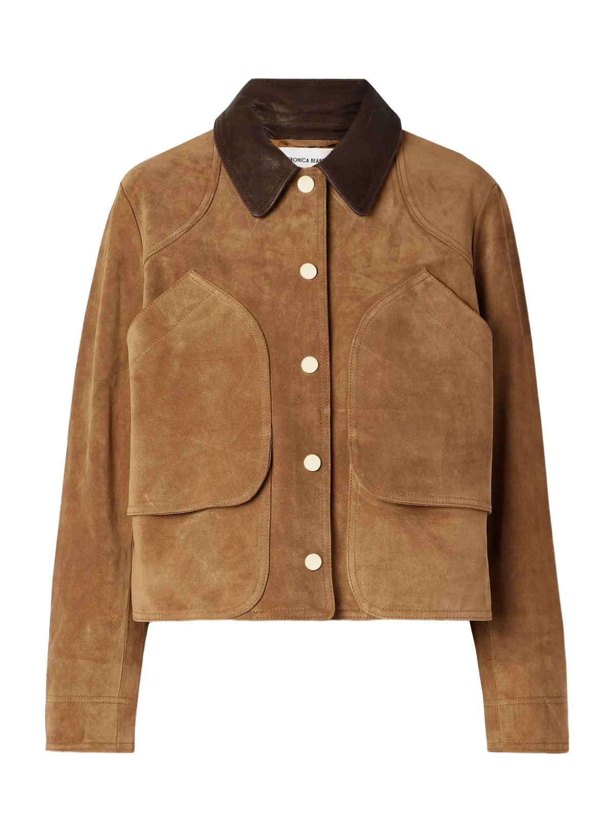 Walters Leather-trimmed Suede Jacket Walters Leather-trimmed Suede Jacket