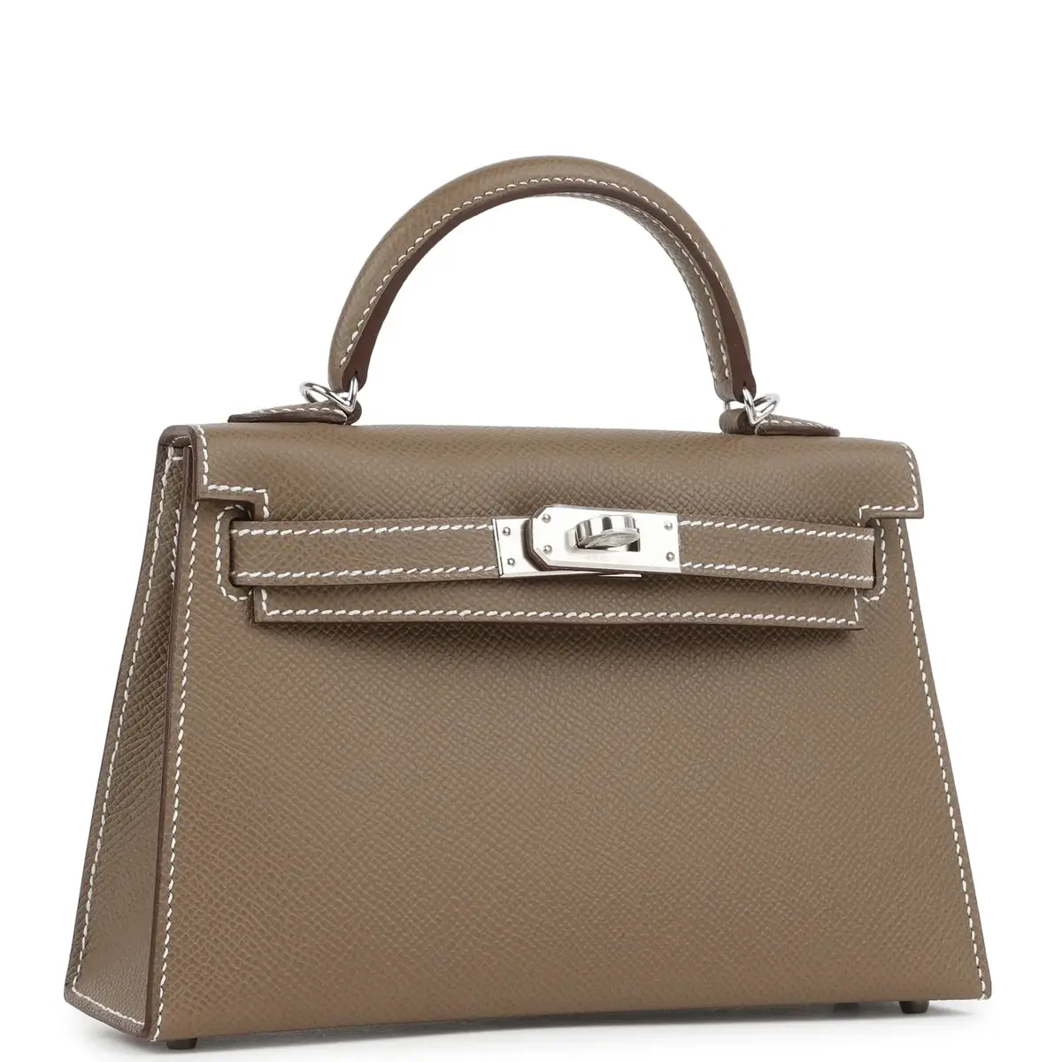 HERMÈS Hermes Kelly Sellier 20 Etoupe Epsom Palladium Hardware | Thumbnail 2