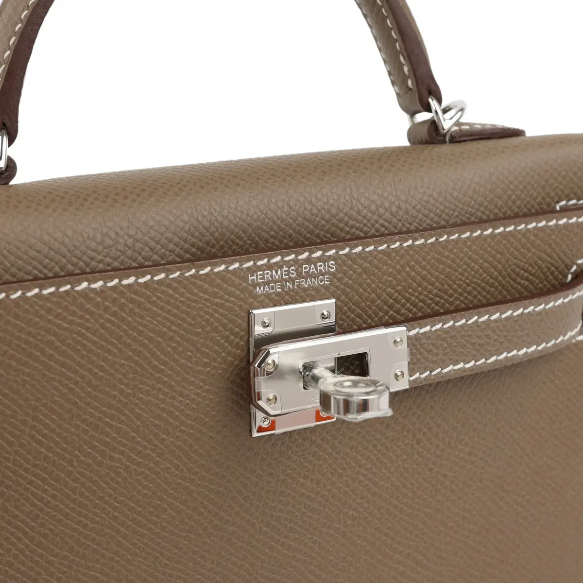 HERMÈS Hermes Kelly Sellier 20 Etoupe Epsom Palladium Hardware | Thumbnail 7