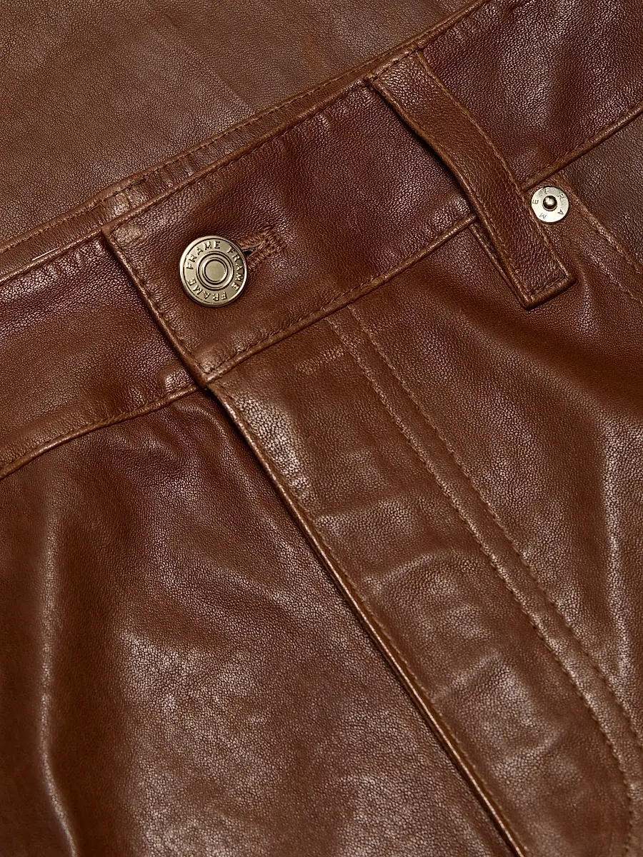 FRAME Women's Le Slim Leather Palazzo Pants - Cedar | Thumbnail 7 FRAME Women's Le Slim Leather Palazzo Pants - Cedar | Thumbnail 7