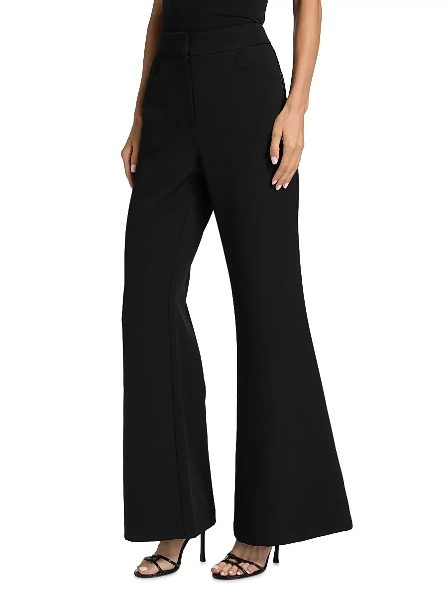 Toccin Women's Gaia Suiting Flared High-Rise Pants | Thumbnail 4