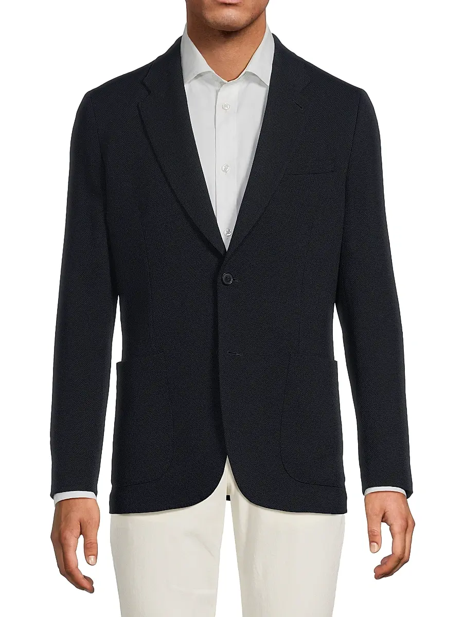 Paul Smith Men's Tribute to Photography Wool Birdseye Jacket | Thumbnail 3 Paul Smith Men's Tribute to Photography Wool Birdseye Jacket | Thumbnail 3