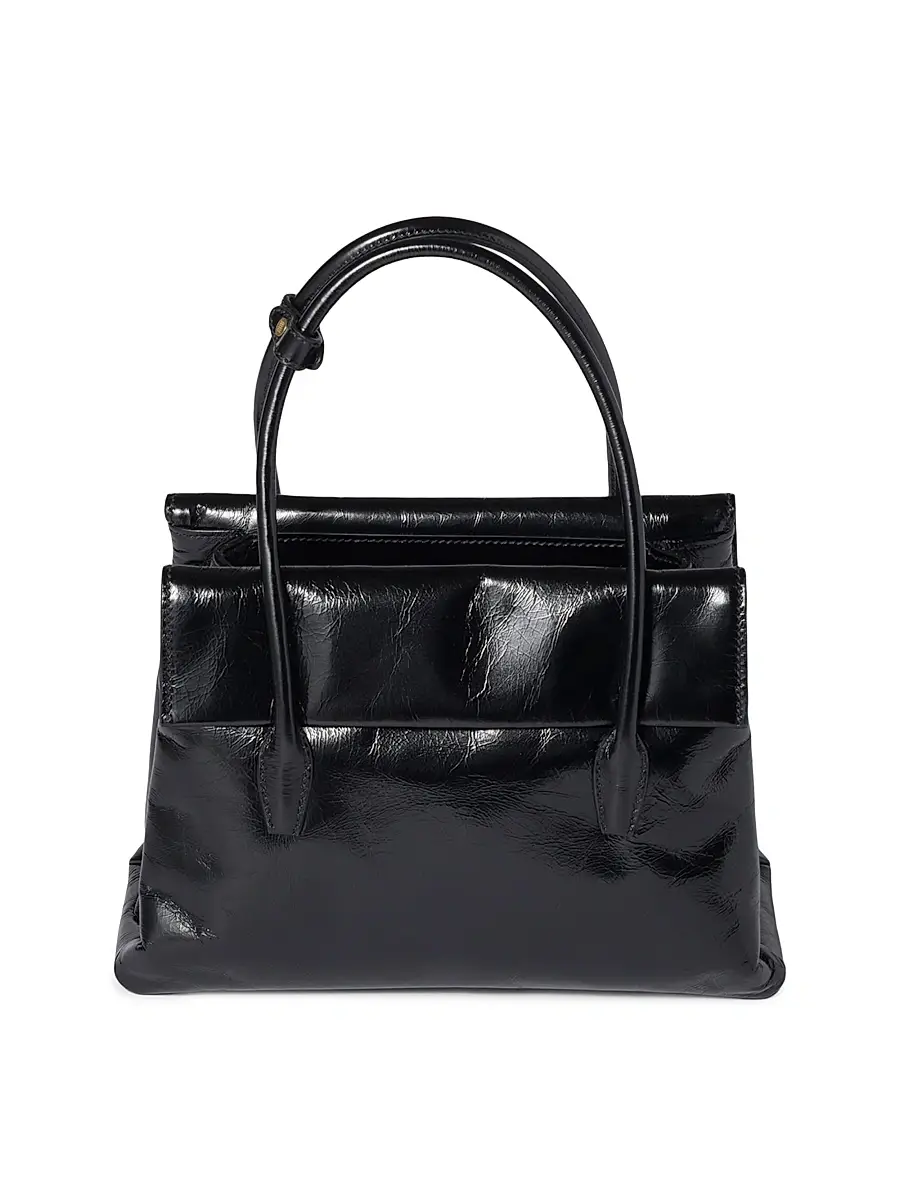 Miu Miu Women's Shiny Leather Top Handle Bag - Black | Thumbnail 3 Miu Miu Women's Shiny Leather Top Handle Bag - Black | Thumbnail 3