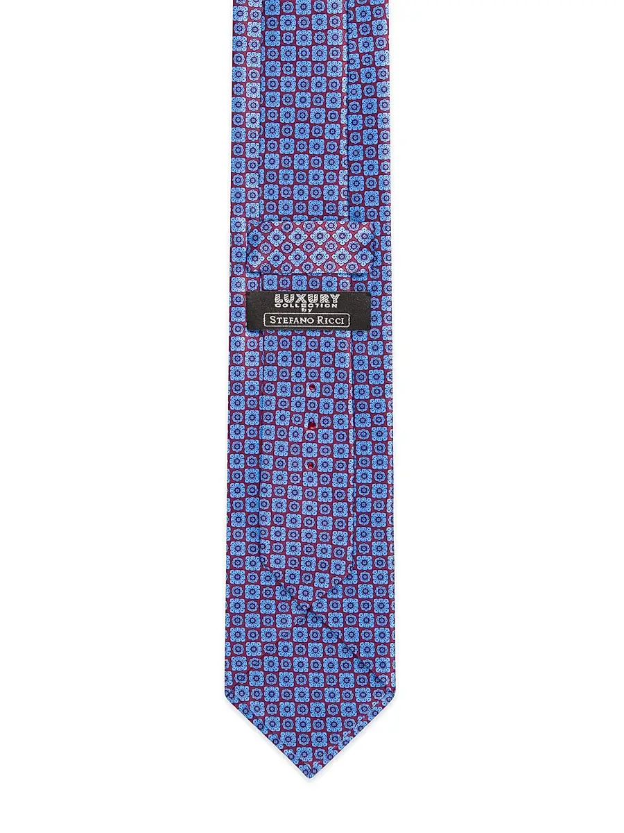 Stefano Ricci Men's Luxury Tie - Dark Blue And Dark Red | Thumbnail 3