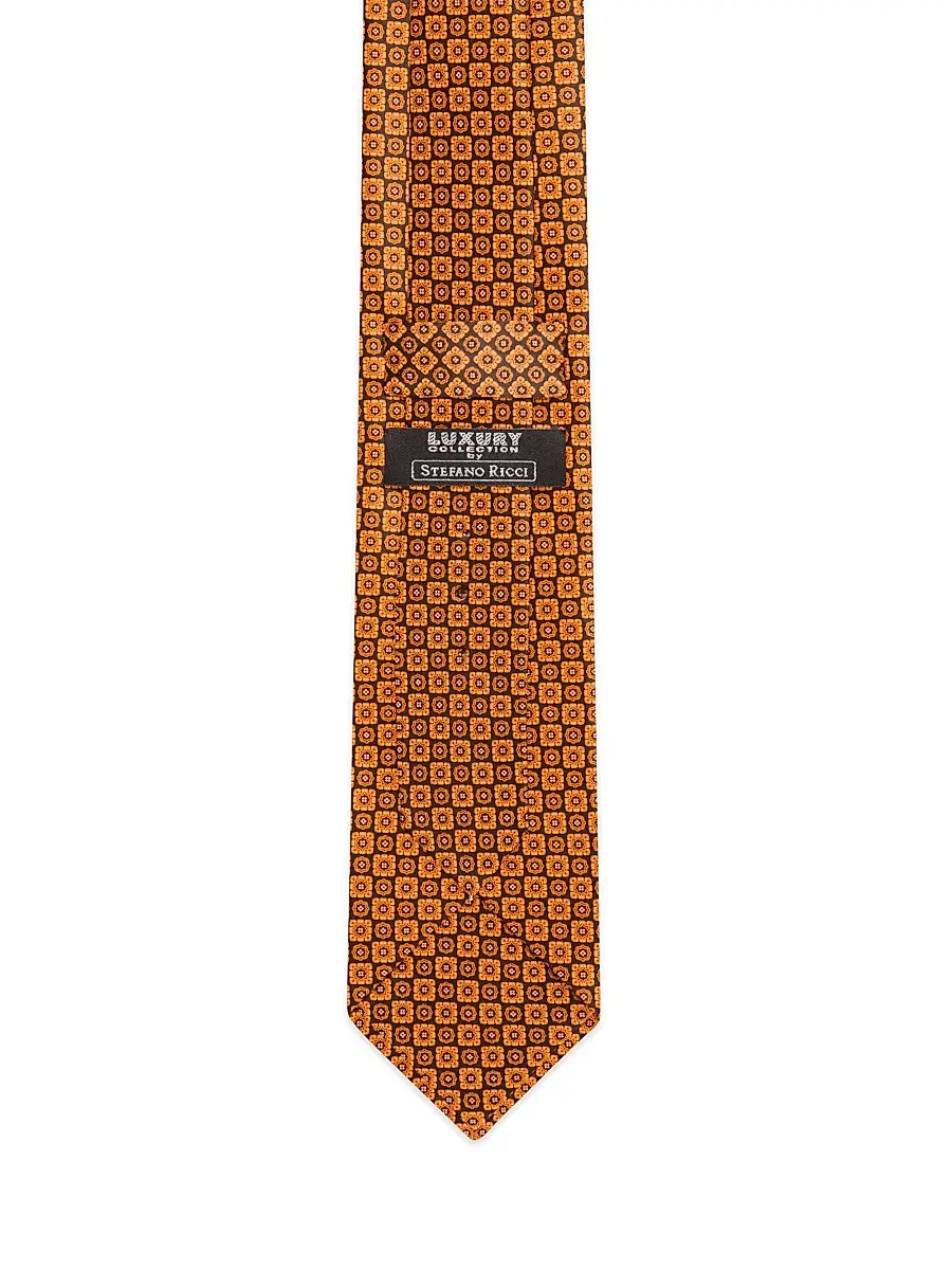 Stefano Ricci Men's Luxury Tie - Dark Blue And Dark Red | Thumbnail 6