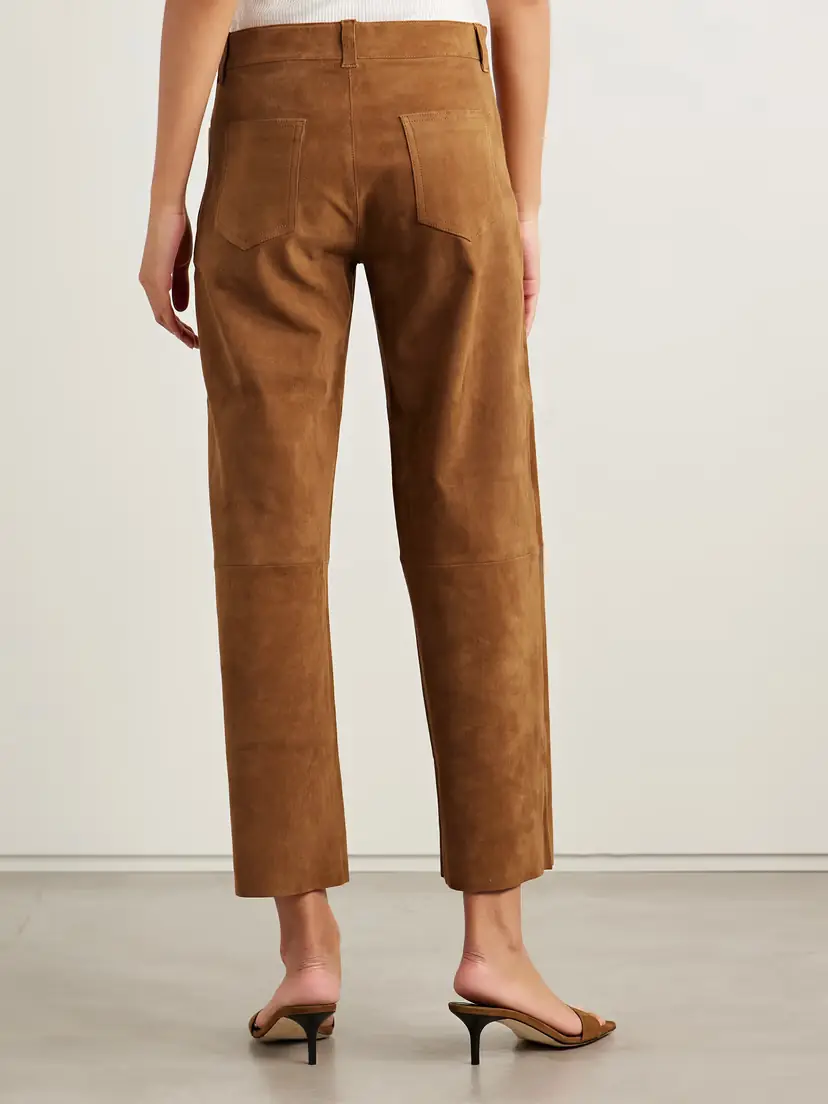 STOULS Lilou Cropped Suede Wide-leg Pants | Thumbnail 4