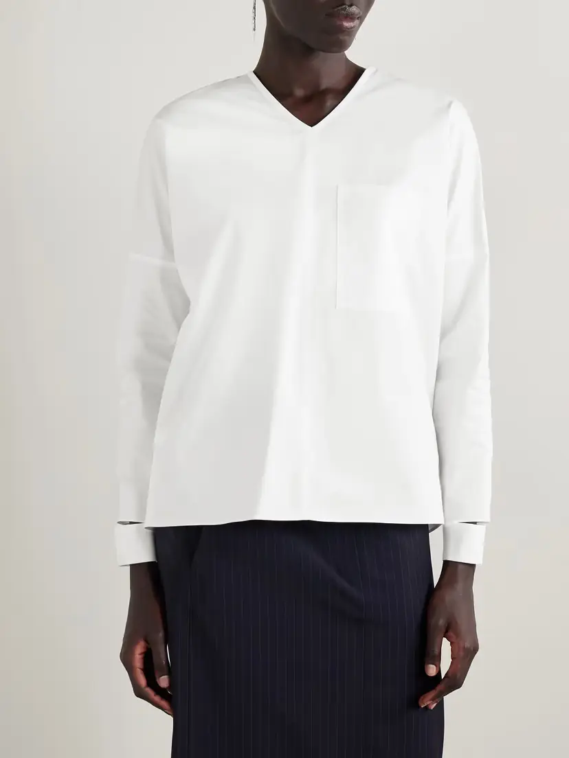 Tibi Oversized Cutout Cotton-poplin Shirt | Thumbnail 3 Tibi Oversized Cutout Cotton-poplin Shirt | Thumbnail 3