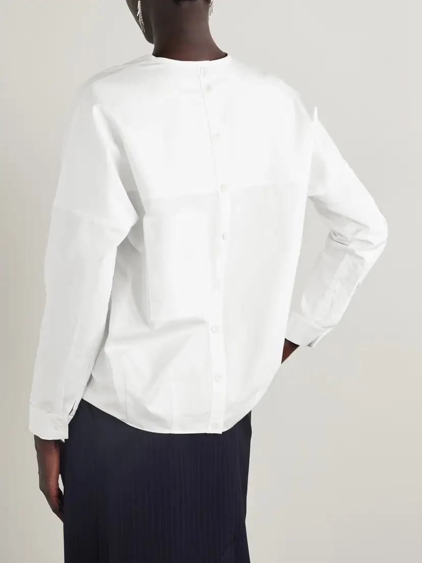 Tibi Oversized Cutout Cotton-poplin Shirt | Thumbnail 4 Tibi Oversized Cutout Cotton-poplin Shirt | Thumbnail 4