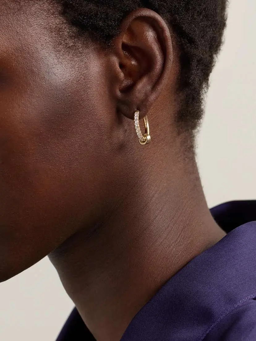 Spinelli Kilcollin Ara 18-karat Gold Diamond Hoop Earrings | Thumbnail 2 Spinelli Kilcollin Ara 18-karat Gold Diamond Hoop Earrings | Thumbnail 2